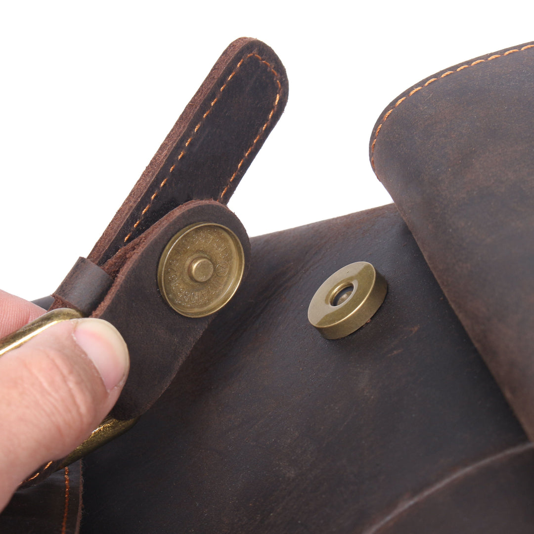 Lior | Vintage-Lederrucksack mit Kordelzug