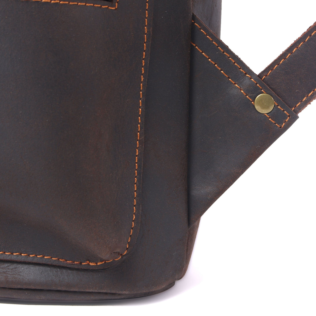 Lior | Vintage-Lederrucksack mit Kordelzug