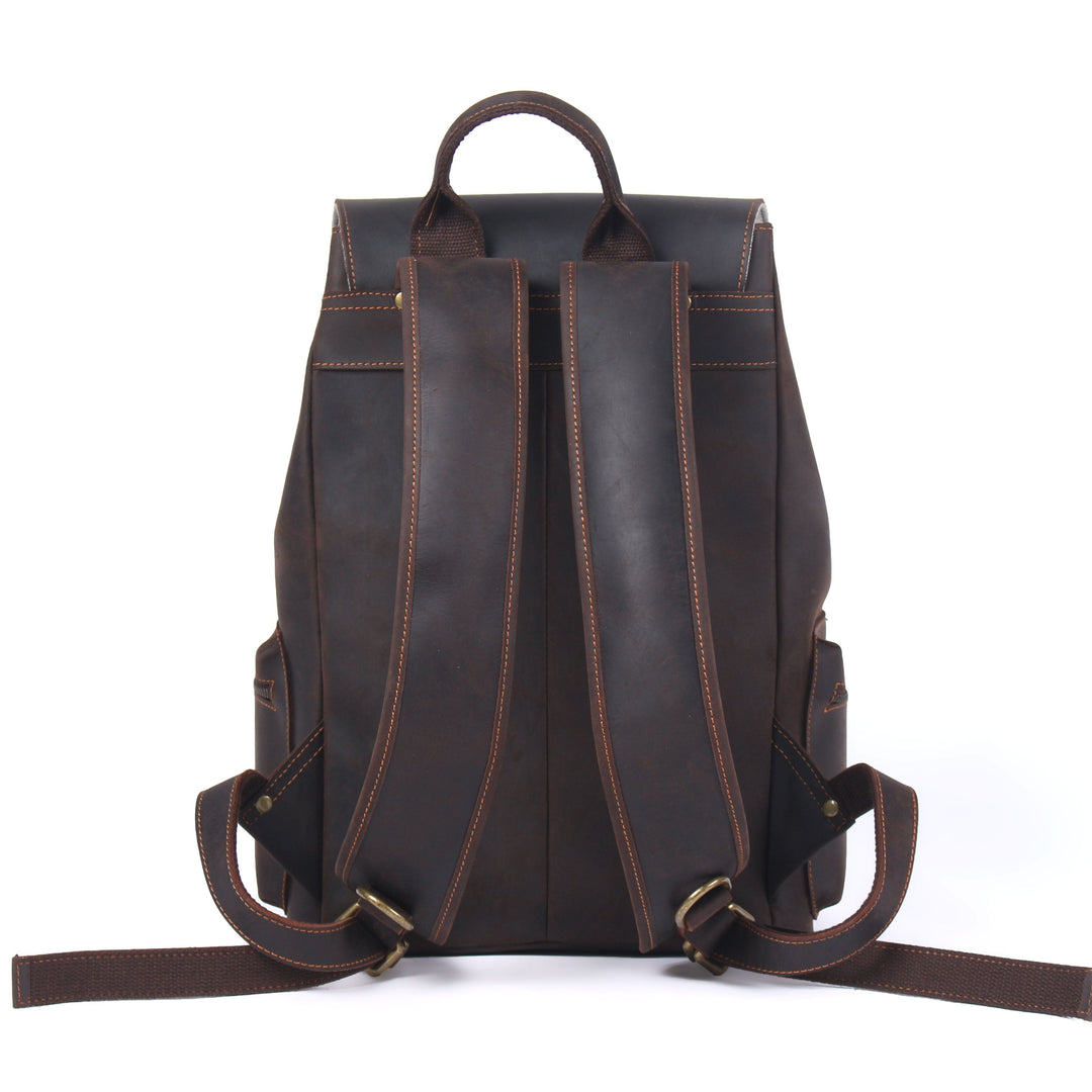 Lior | Vintage-Lederrucksack mit Kordelzug