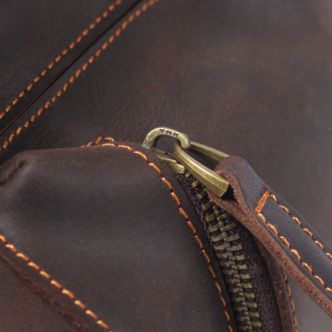 Lior | Vintage-Lederrucksack mit Kordelzug