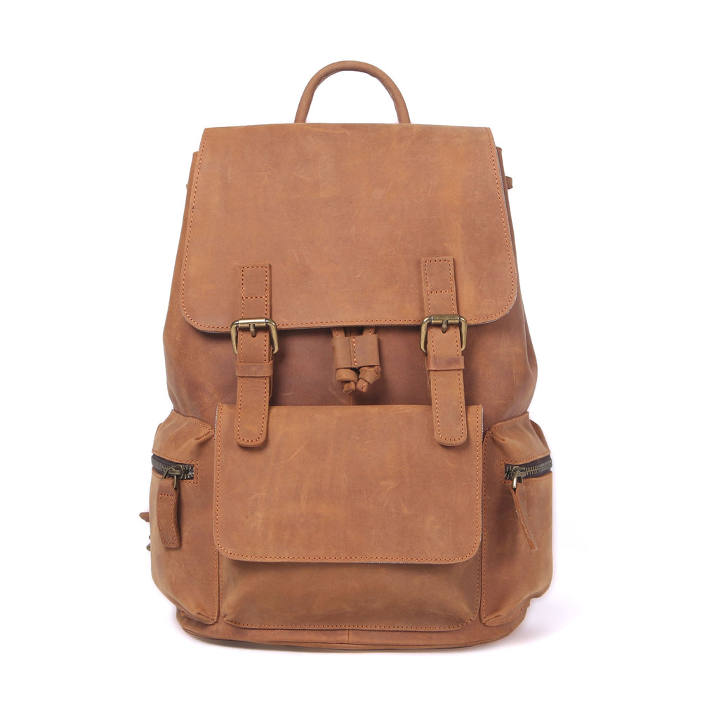 Lior | Vintage-Lederrucksack mit Kordelzug