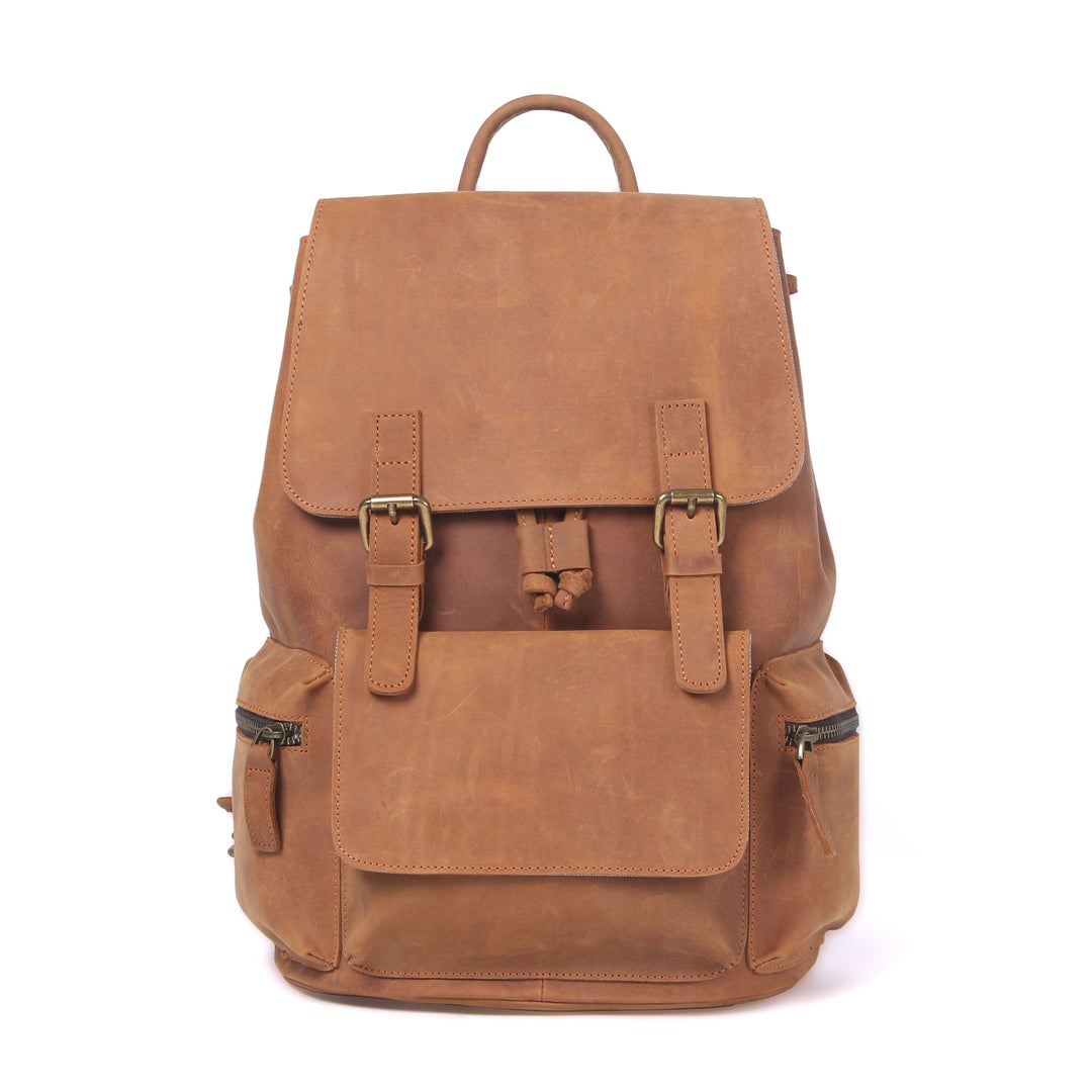 Lior | Vintage-Lederrucksack mit Kordelzug