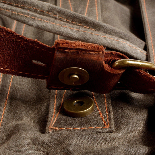 Kaelen | Vintage-Rucksack aus gewachstem Canvas & Leder