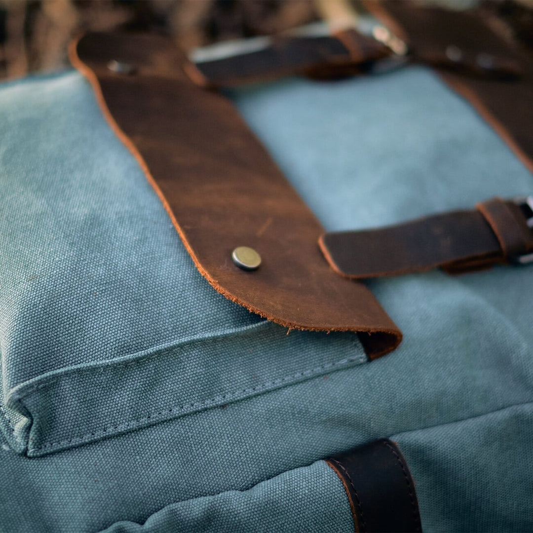 Asher | Vintage-Rucksack aus Canvas und Leder