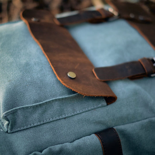 Asher | Vintage-Rucksack aus Canvas und Leder