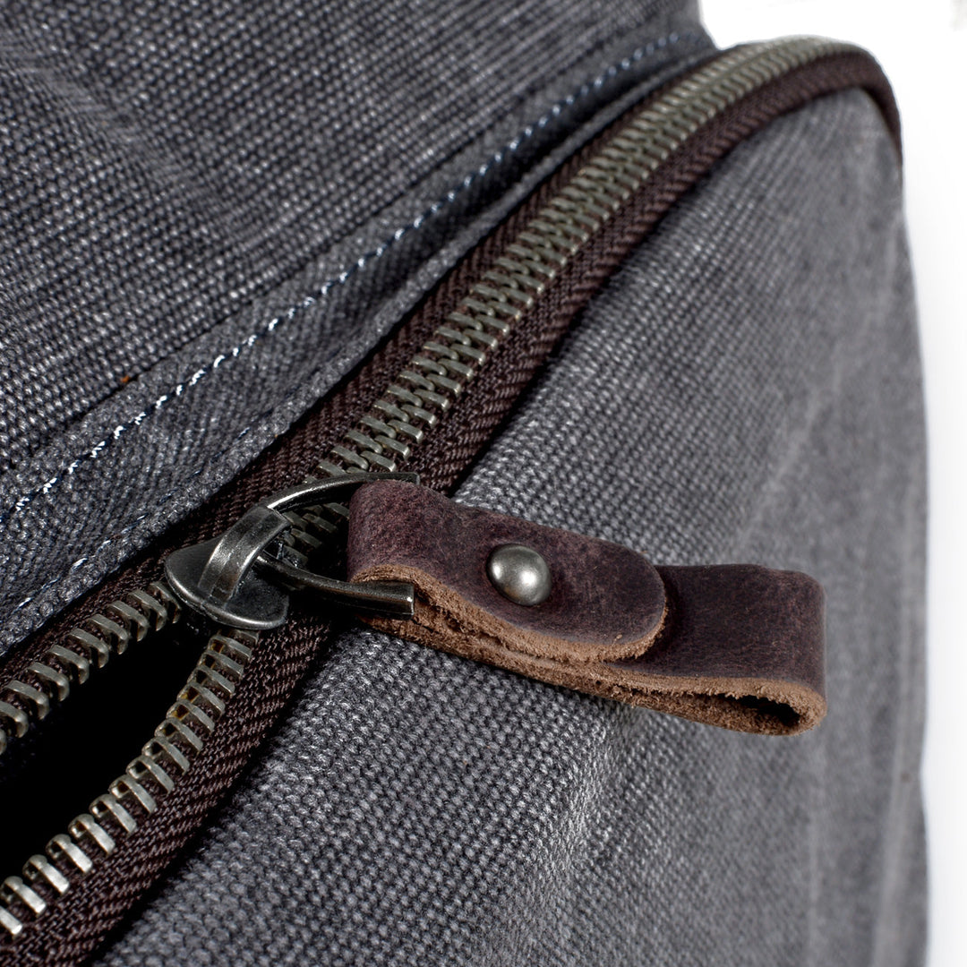 Sorelle | Vintage-Laptop-Rucksack aus gewachstem Canvas und Leder