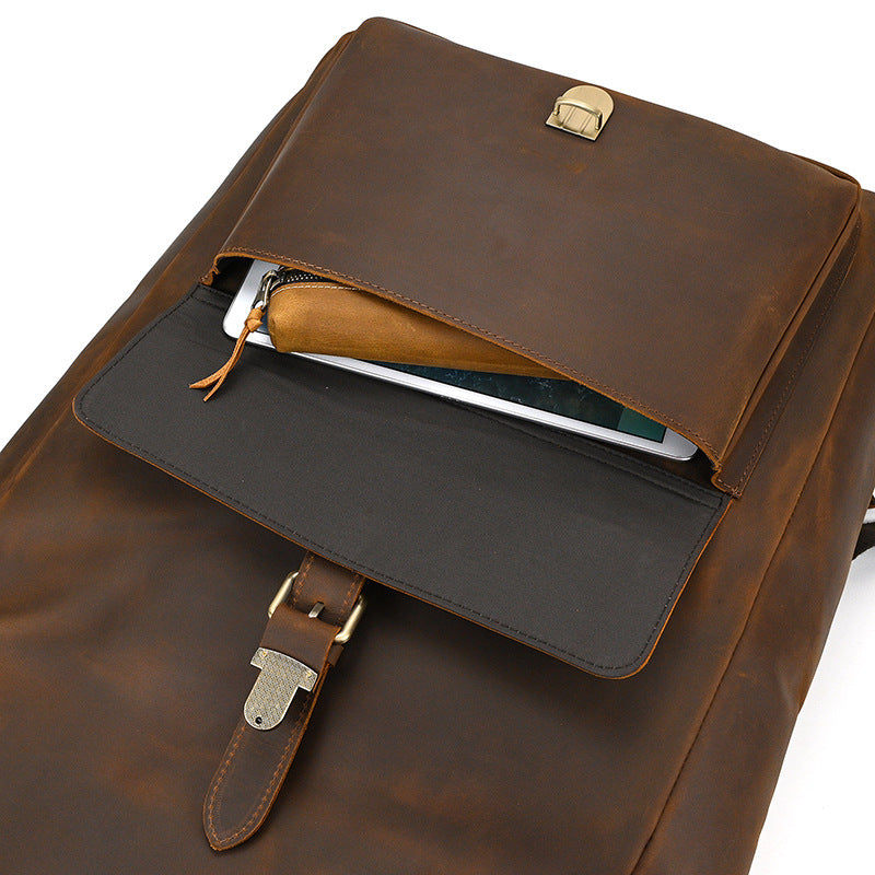 Rowan | Vintage-Lederrucksack mit Klappe