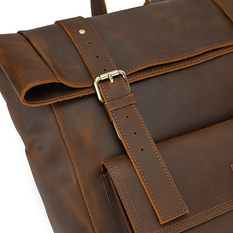 Rowan | Vintage-Lederrucksack mit Klappe