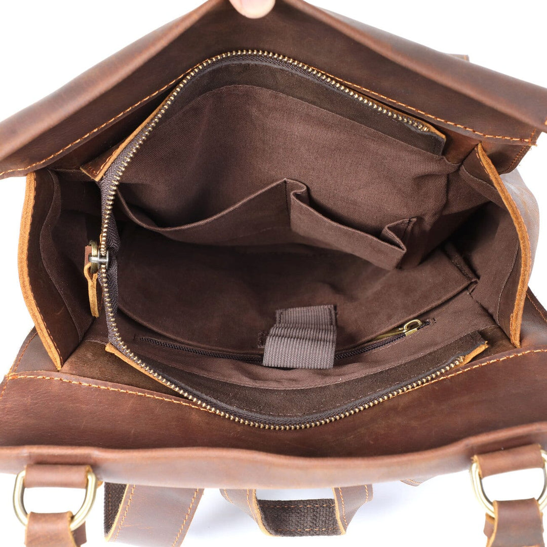 Alder | Vintage-Lederrucksack mit Klappe