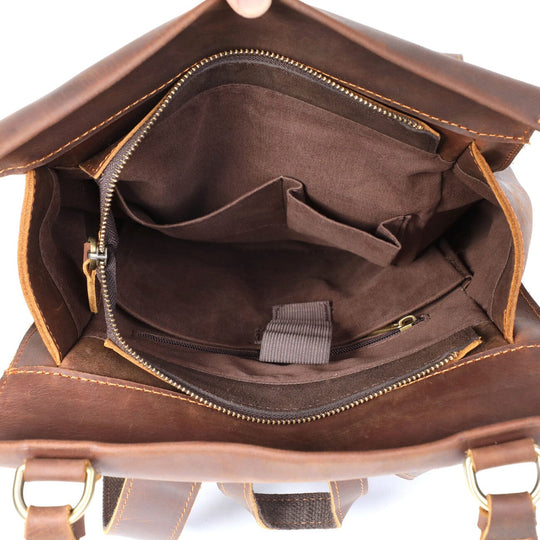 Alder | Vintage-Lederrucksack mit Klappe