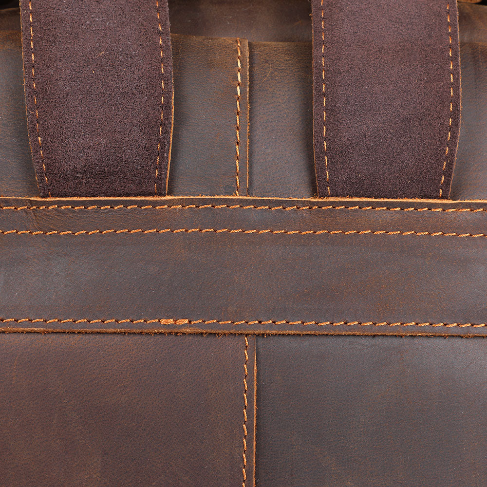 Navi | Vintage-Lederrucksack mit Reißverschluss