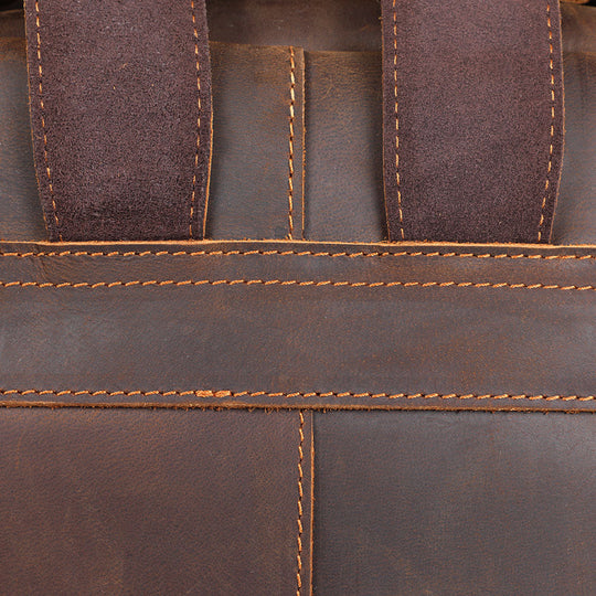 Navi | Vintage-Lederrucksack mit Reißverschluss