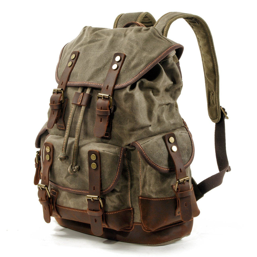 Atlas | Vintage Canvas Leder Wanderrucksack