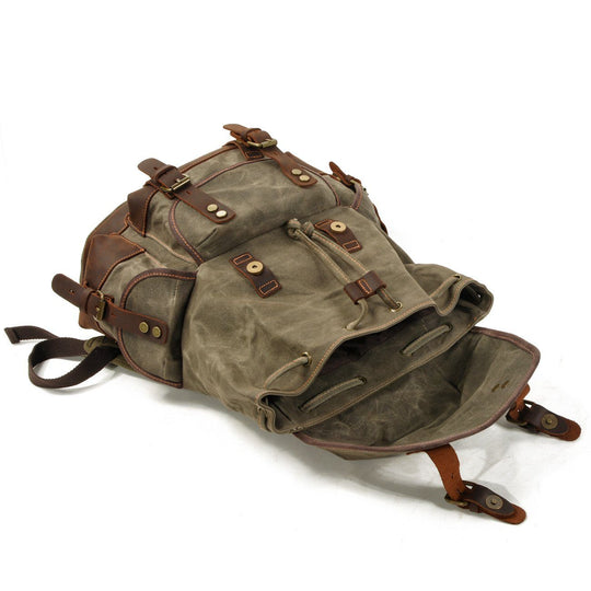 Atlas | Vintage Canvas Leder Wanderrucksack