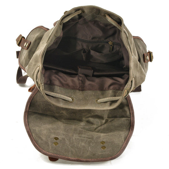 Atlas | Vintage Canvas Leder Wanderrucksack