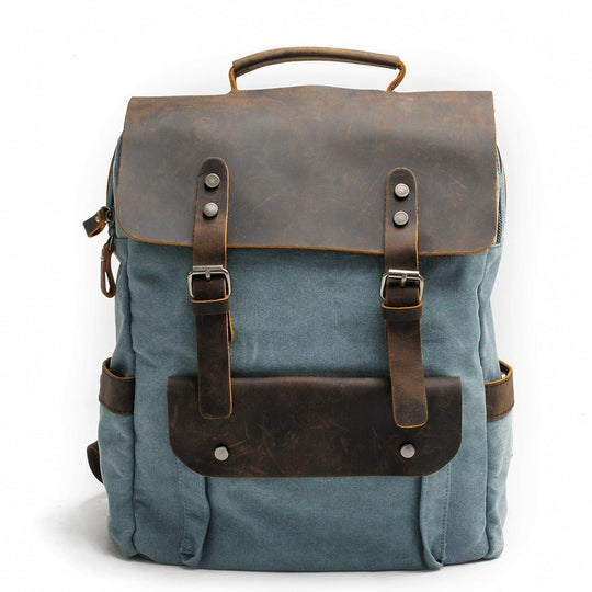 Asher | Vintage-Rucksack aus Canvas und Leder