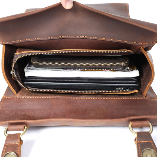 Alder | Vintage-Lederrucksack mit Klappe