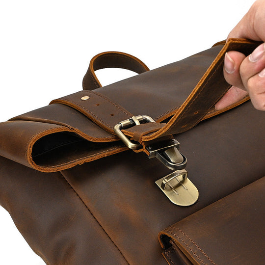 Rowan | Vintage-Lederrucksack mit Klappe