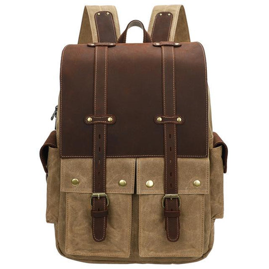 Arvid | Vintage-Rucksack aus Canvas und Leder für die Stadt