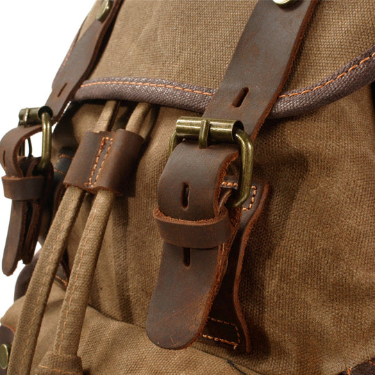 Atlas | Vintage Canvas Leder Wanderrucksack