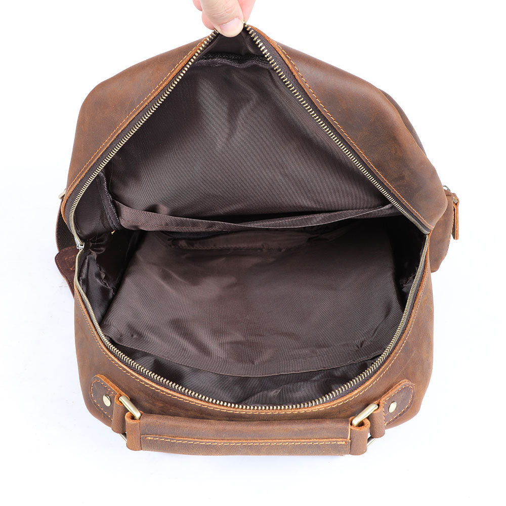 Navi | Vintage-Lederrucksack mit Reißverschluss