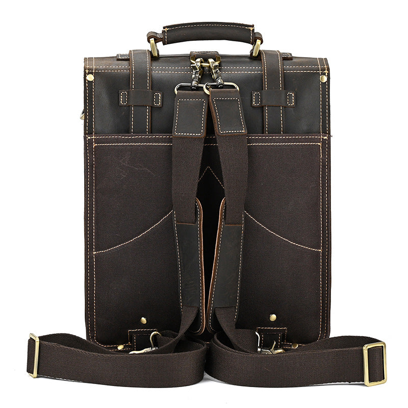 Eris | Vintage-Leder-Rucksack mit abnehmbaren Trägern
