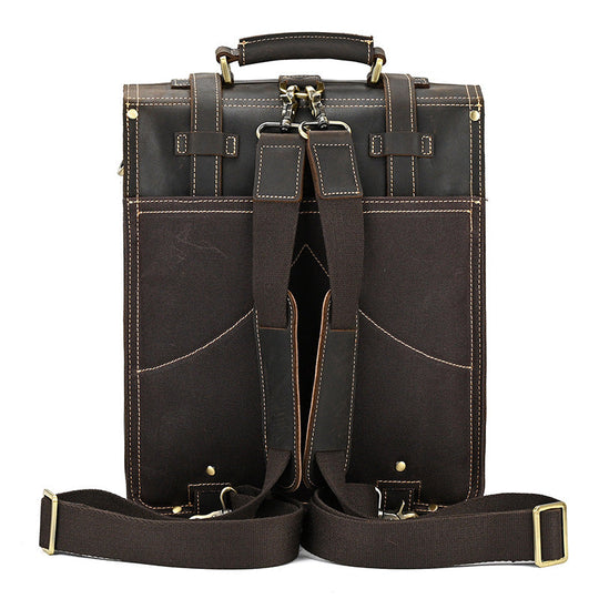 Eris | Vintage-Leder-Rucksack mit abnehmbaren Trägern