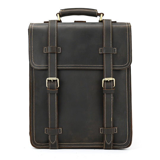 Eris | Vintage-Leder-Rucksack mit abnehmbaren Trägern