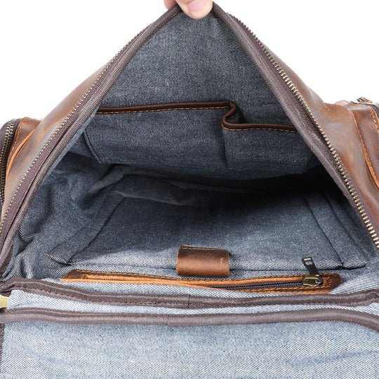 Rosvelle | Leder-Laptop-Rucksack