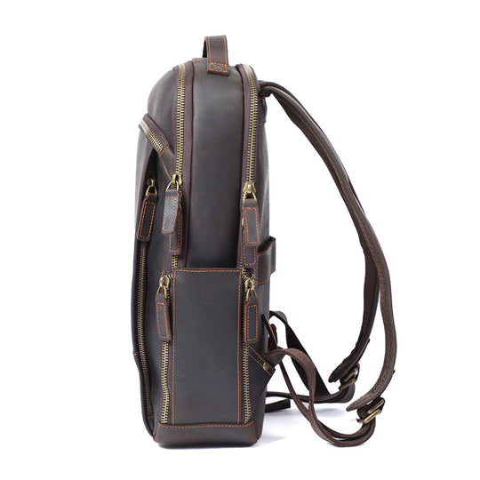 Ellis | Vintage-Leder-Laptop-Rucksack