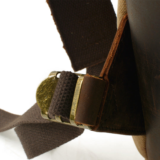 Brannor | Vintage Rucksack aus gewachstem Canvas und Leder