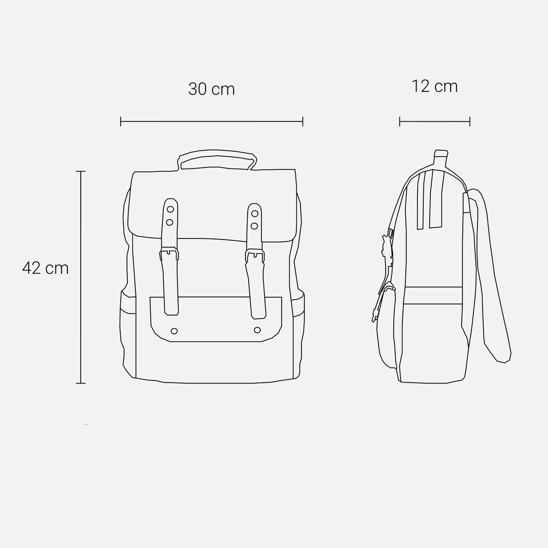 Asher | Vintage-Rucksack aus Canvas und Leder