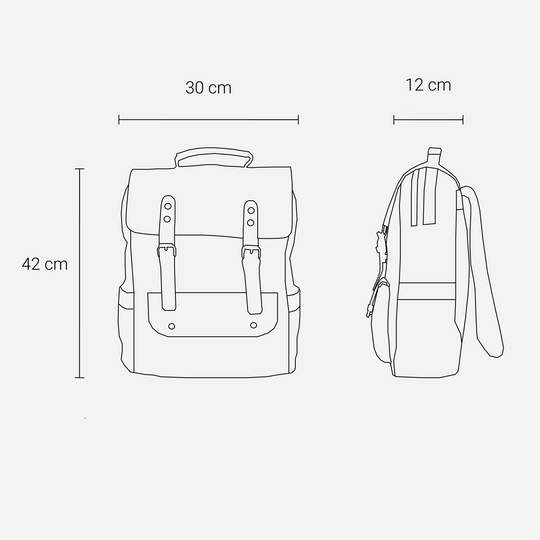 Asher | Vintage-Rucksack aus Canvas und Leder