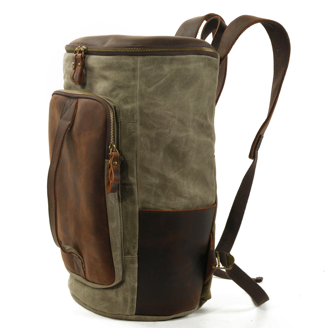 Brannor | Vintage Rucksack aus gewachstem Canvas und Leder