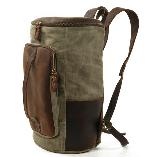 Brannor | Vintage Rucksack aus gewachstem Canvas und Leder