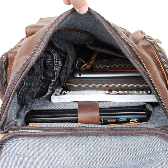 Rosvelle | Leder-Laptop-Rucksack