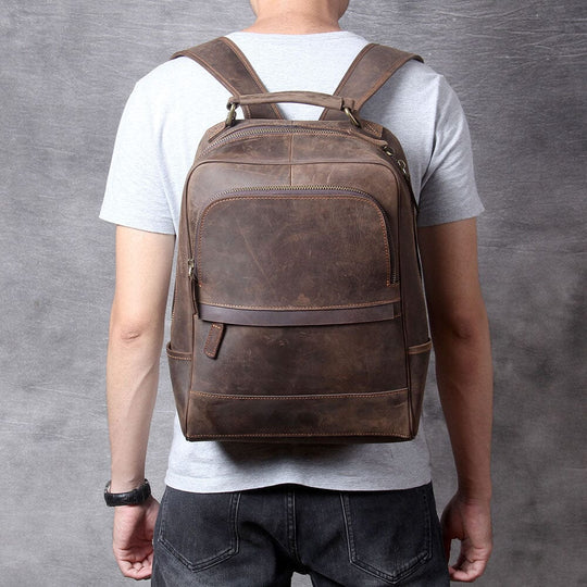 Callen | Elegantes Leder-Laptop-Rucksack
