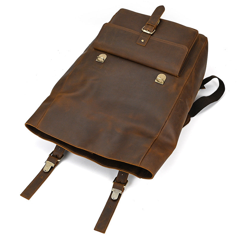 Rowan | Vintage-Lederrucksack mit Klappe