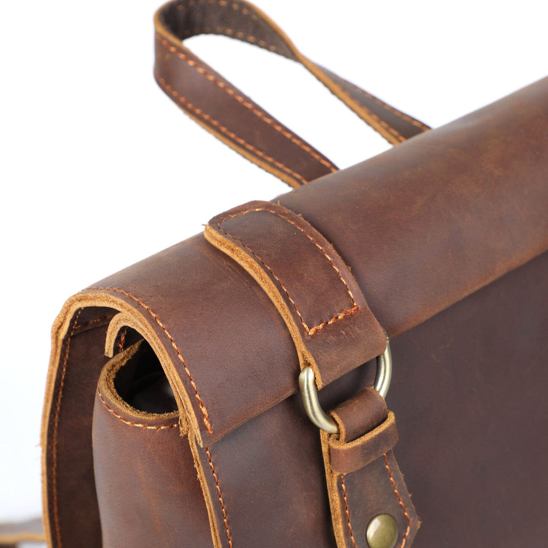 Alder | Vintage-Lederrucksack mit Klappe