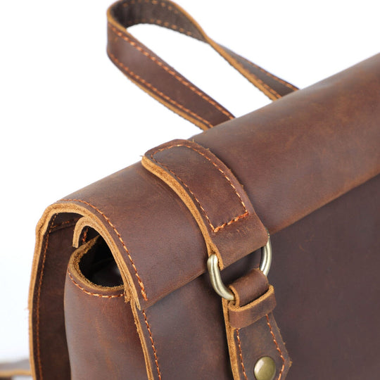 Alder | Vintage-Lederrucksack mit Klappe
