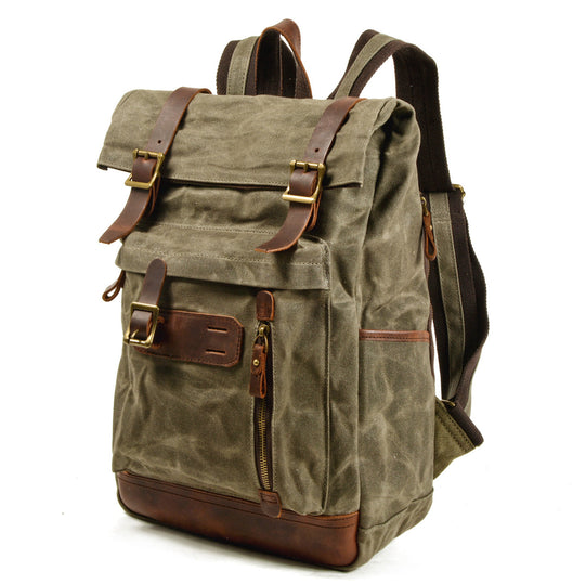 Maelor | Vintage-Rucksack aus Canvas und Leder