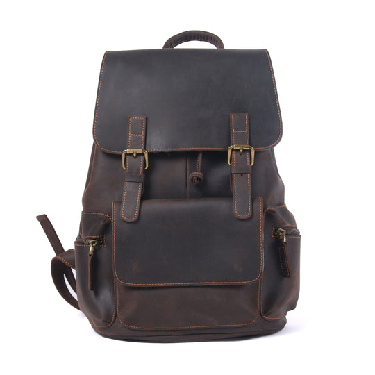 Lior | Vintage-Lederrucksack mit Kordelzug