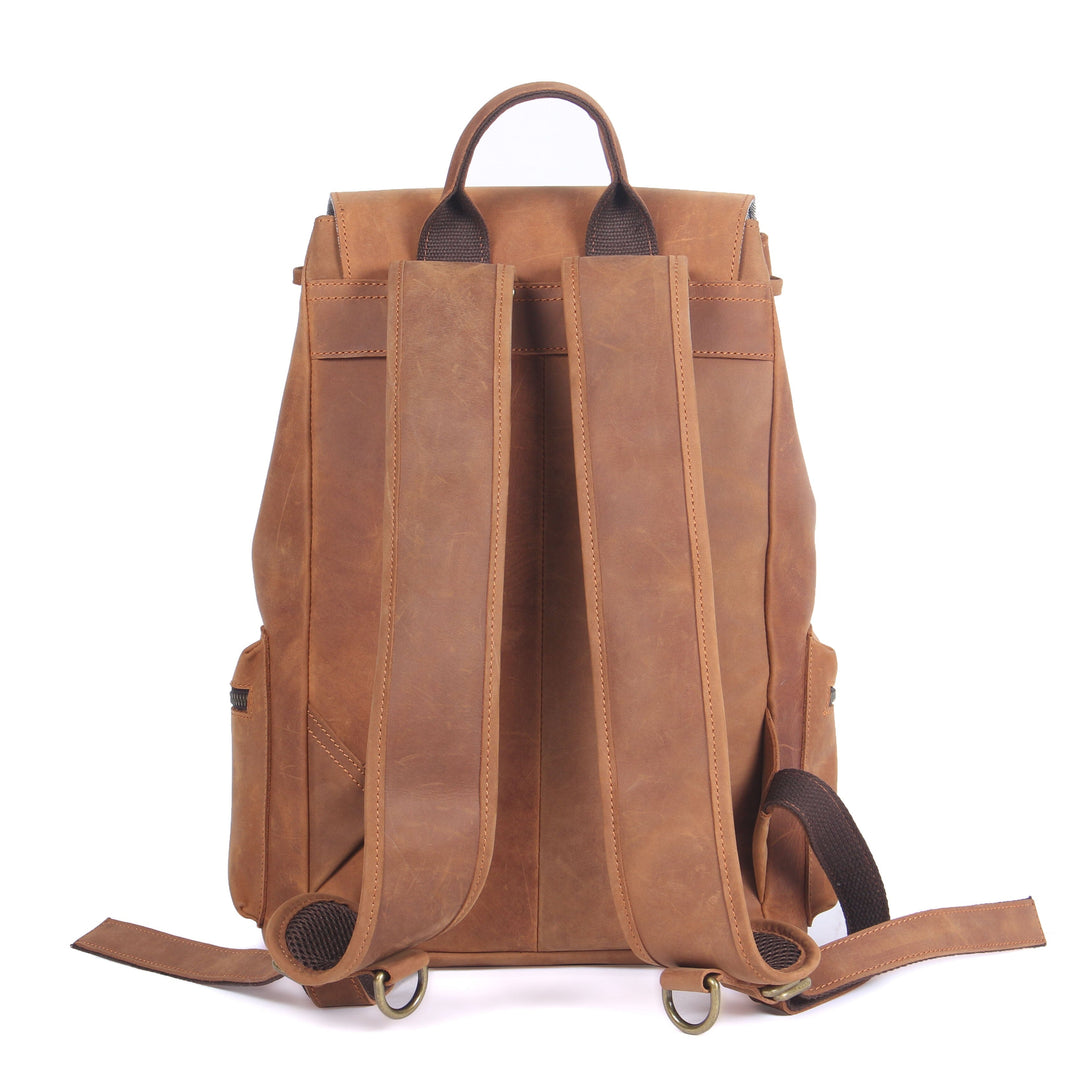 Lior | Vintage-Lederrucksack mit Kordelzug