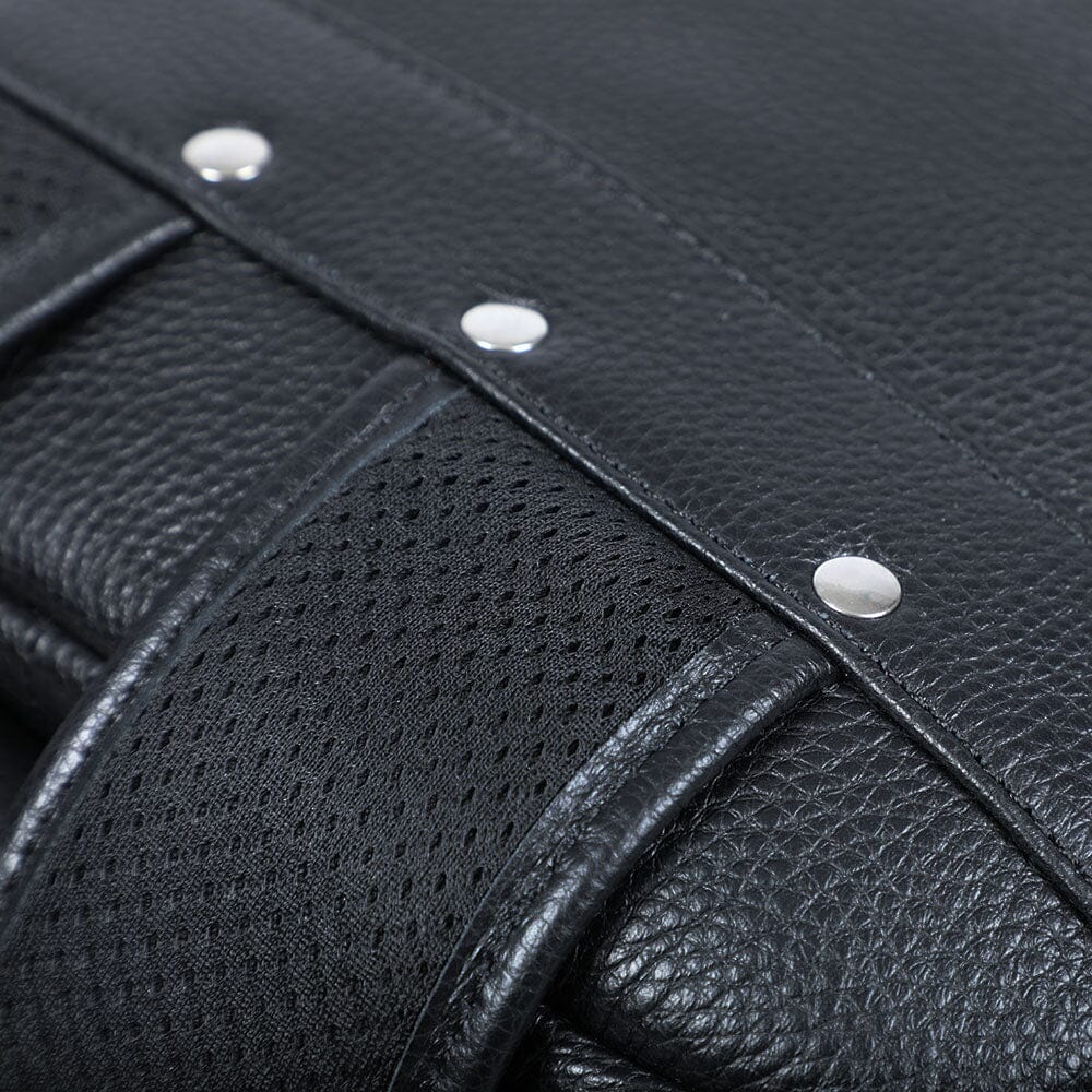 Niko | Schwarzer Leder-Laptop-Rucksack