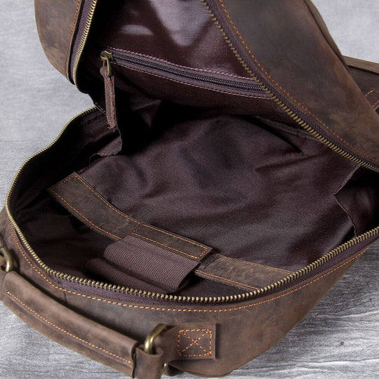Callen | Elegantes Leder-Laptop-Rucksack