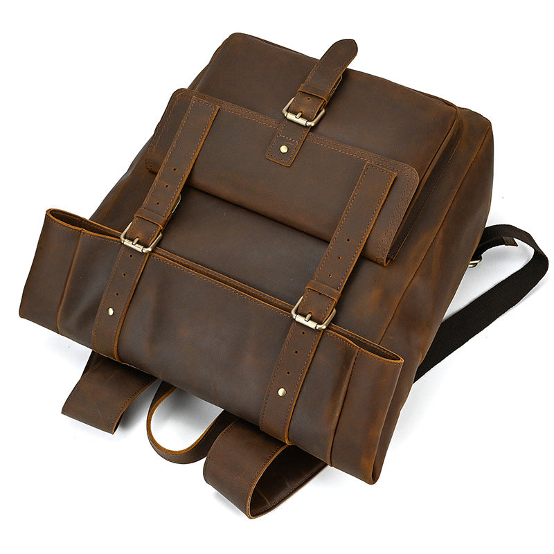 Rowan | Vintage-Lederrucksack mit Klappe