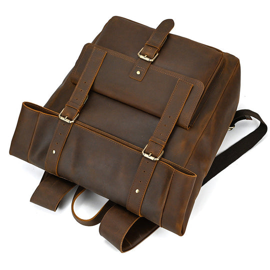Rowan | Vintage-Lederrucksack mit Klappe