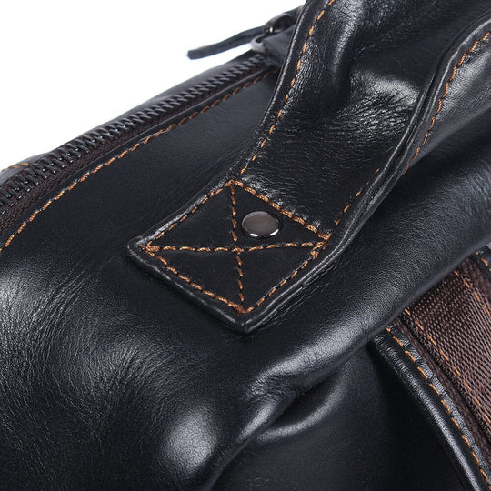 Theo | Schwarzer Laptop-Rucksack aus Leder