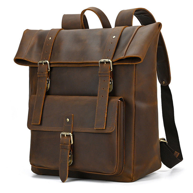 Rowan | Vintage-Lederrucksack mit Klappe