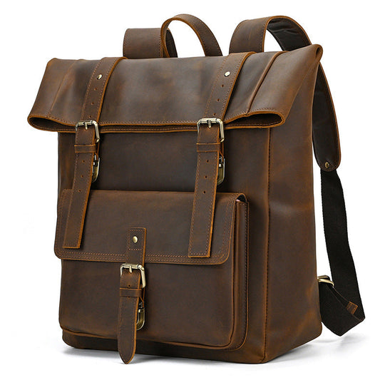Rowan | Vintage-Lederrucksack mit Klappe